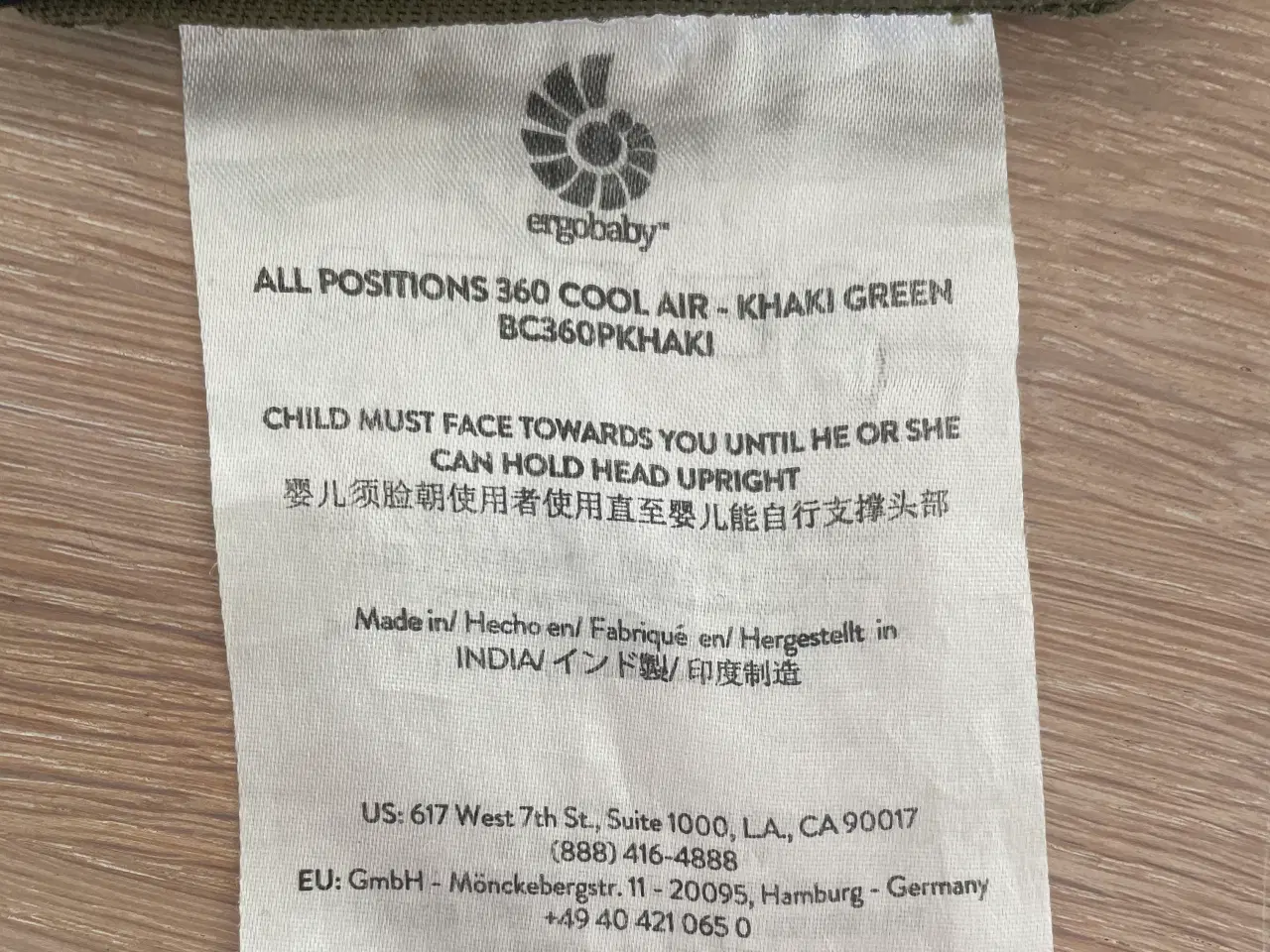Billede 3 - Ergobaby bæresele armygrøn