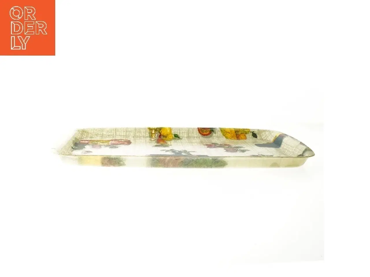 Billede 2 - Vintage Serveringsbakke med køkkenmotiver (str. 41x29 cm)