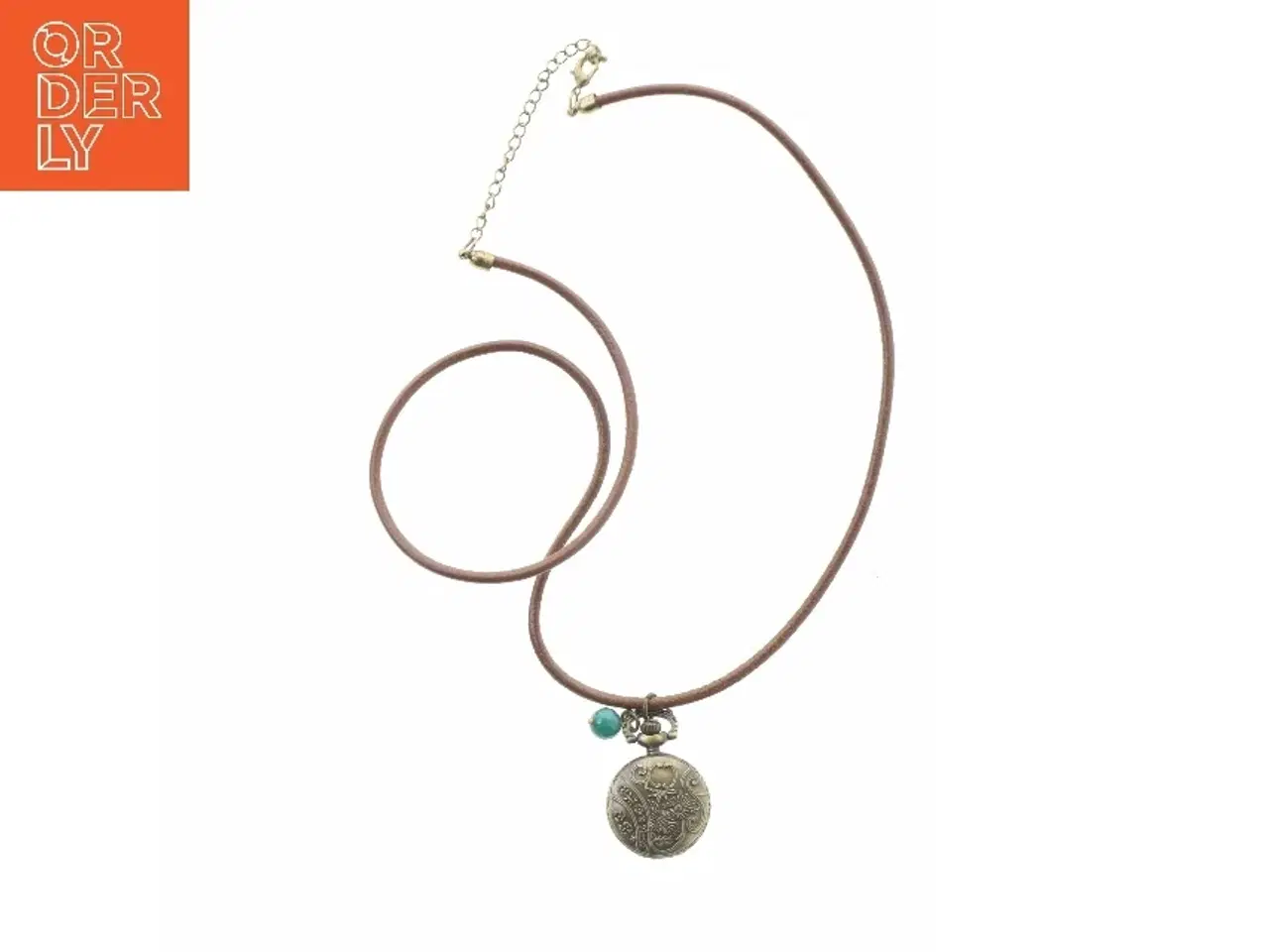 Billede 3 - Vintage halskæde med urvedhæng fra Quartz (str. 68 cm)