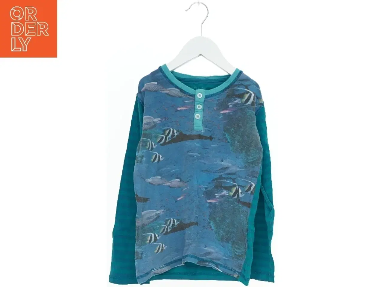 Billede 1 - Langærmet bluse med fiskeprint fra Mm (str. 128)