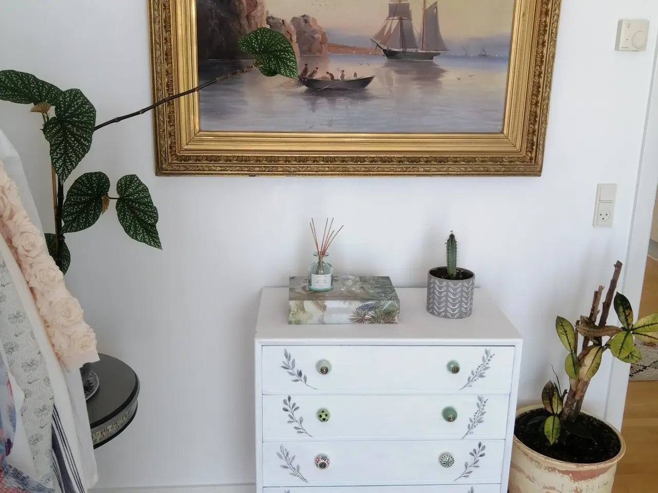 Billede 1 - Fantastisk smukt oliemaleri i fine lilla nuancer