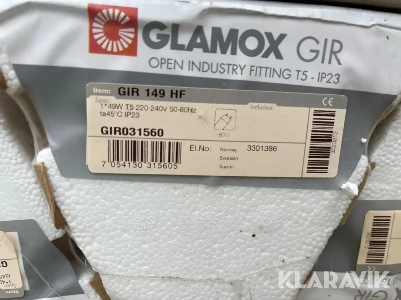 Billede 3 - Lysarmatur Glamox – 8 styk