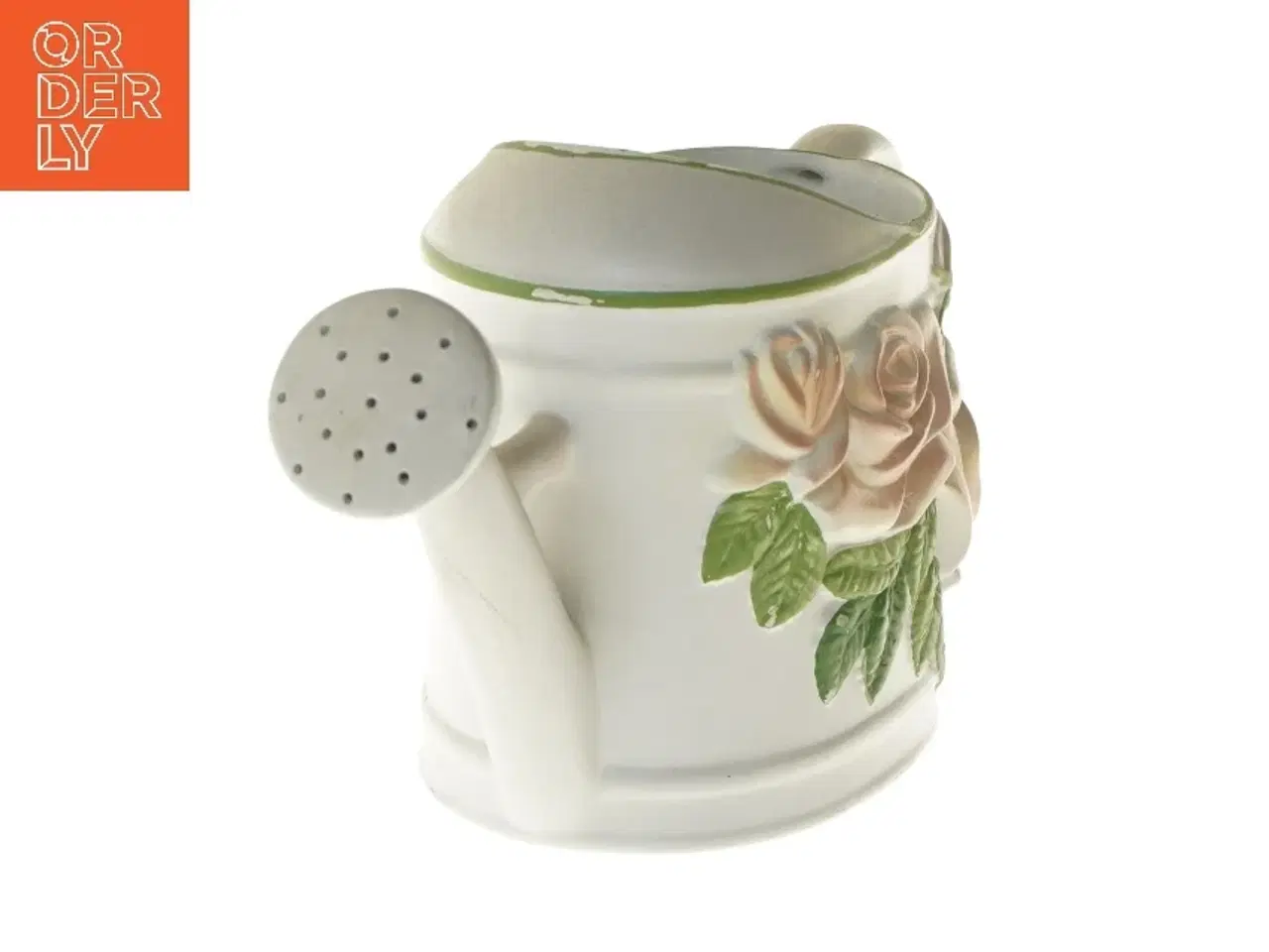 Billede 3 - Dekorativ vandkande med rosemotiv (str. 15,5x11,5x30 cm)