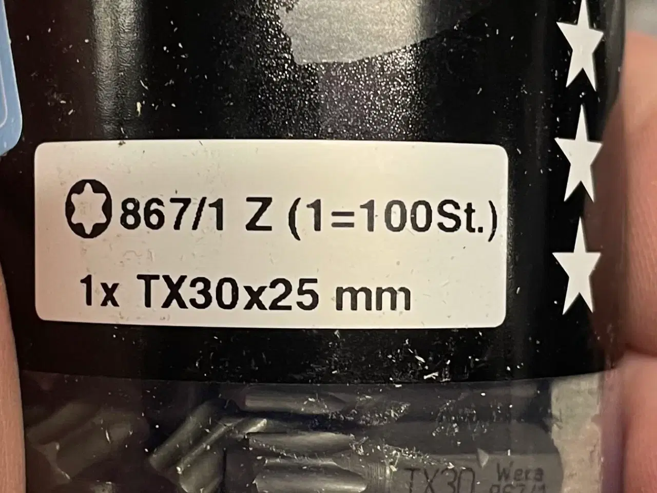 Billede 1 - Biled 1 Uåbnet WERA 867/1Z TX30 25MM 100STK 350.- 