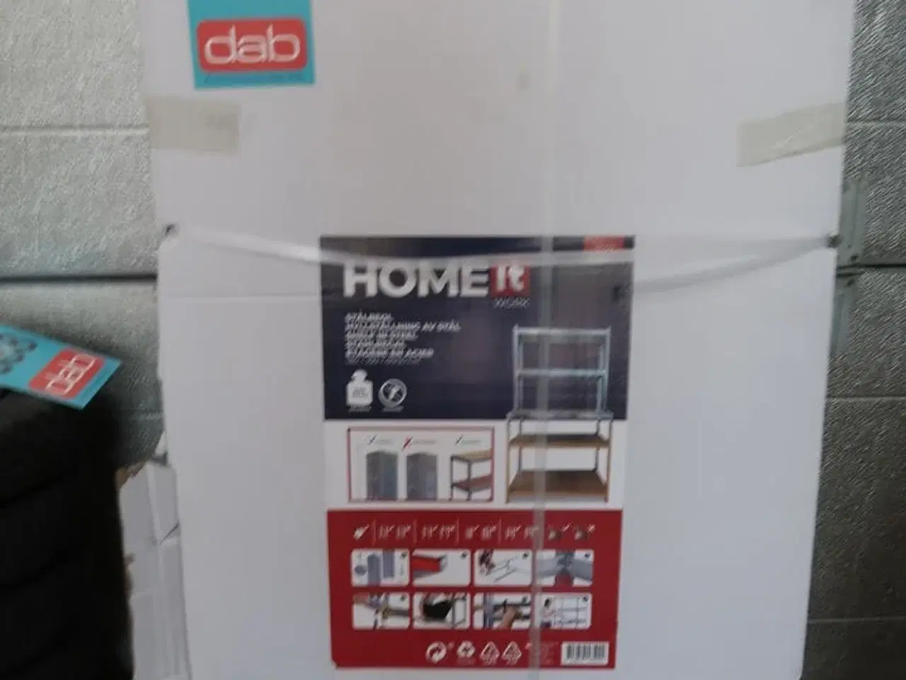 Billede 1 - Work>it® stålreol med 2+3 hylder 180 x100 x 60/30 cm galvaniseret