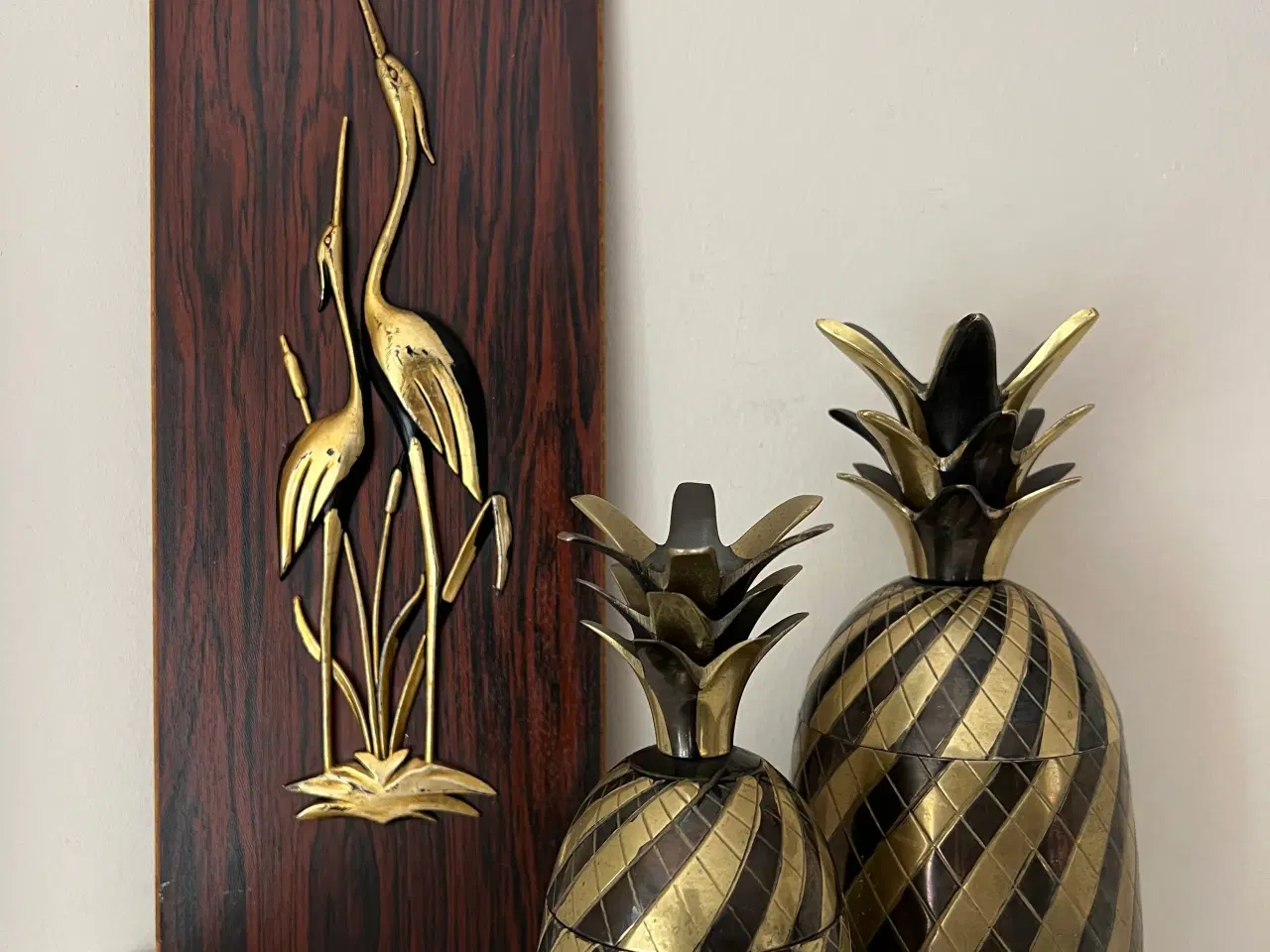 Billede 1 - Smukke Maison Jansen messing ananas fra 70’erne 