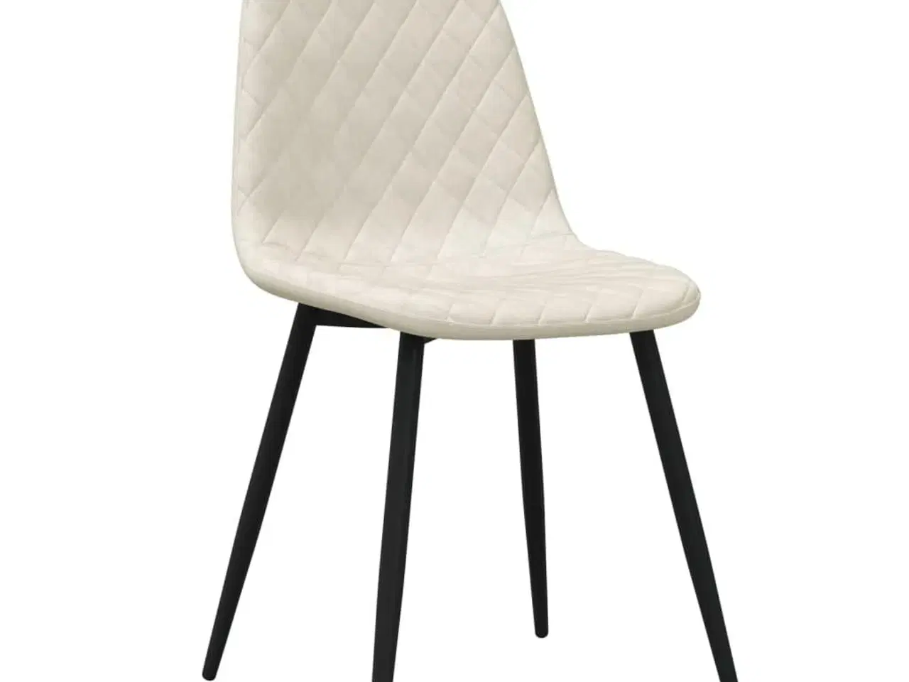 Billede 3 - Spisebordsstole 4 stk. velour cremehvid