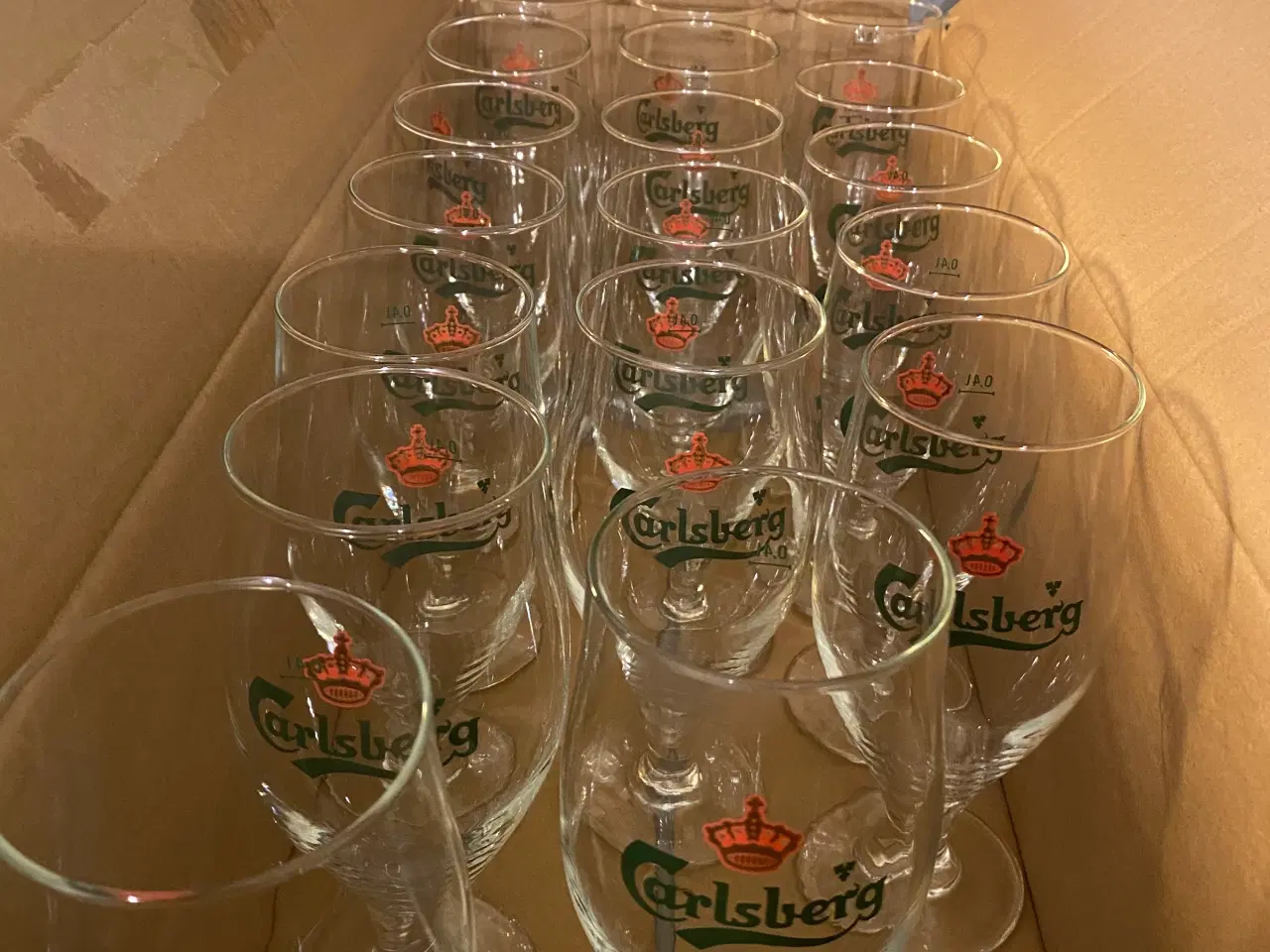 Billede 1 - 18 Øl glas Carlsberg 0,41 l 