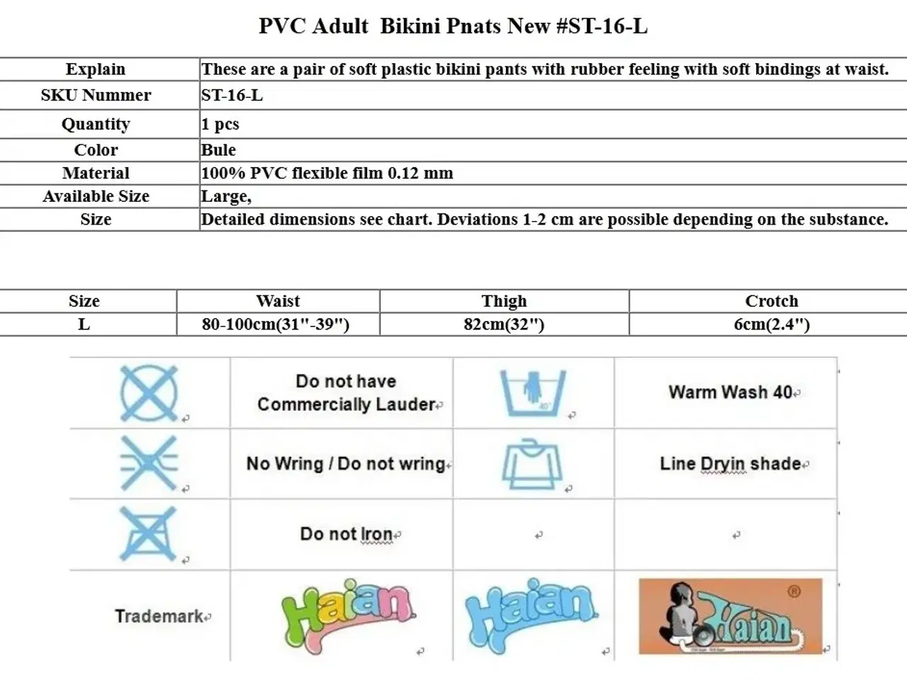 Billede 8 - PVC-trusse Large inkontinens