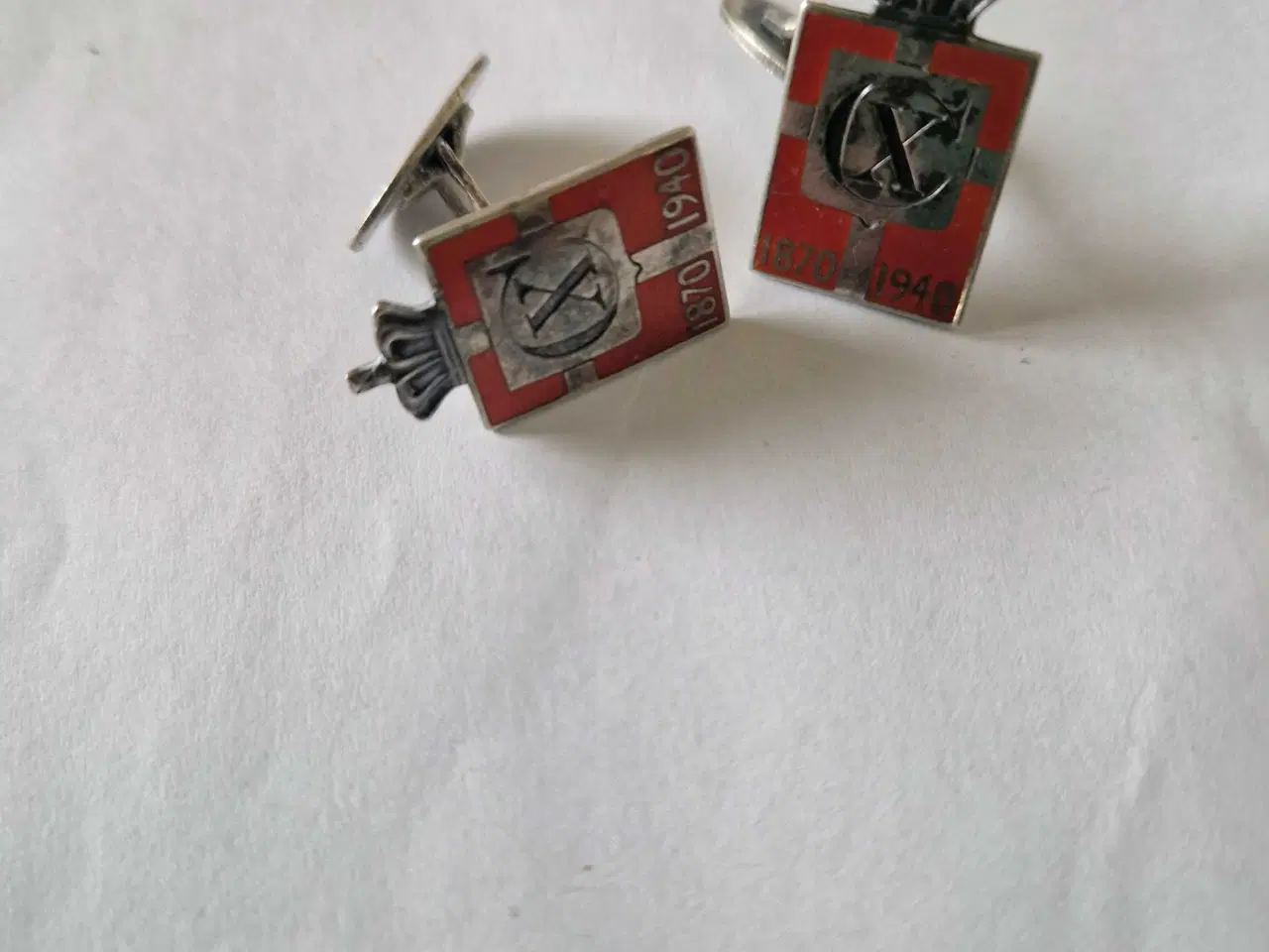 Billede 9 - Manchet knapper mv Georg Jensen kongemærker 