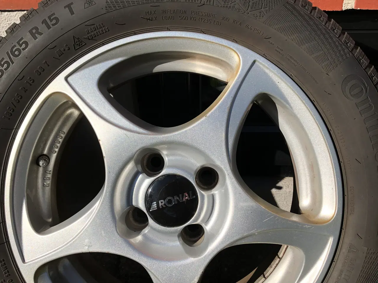 Billede 2 - 4 alu-fælge med vinterdæk 15" Opel Corsa