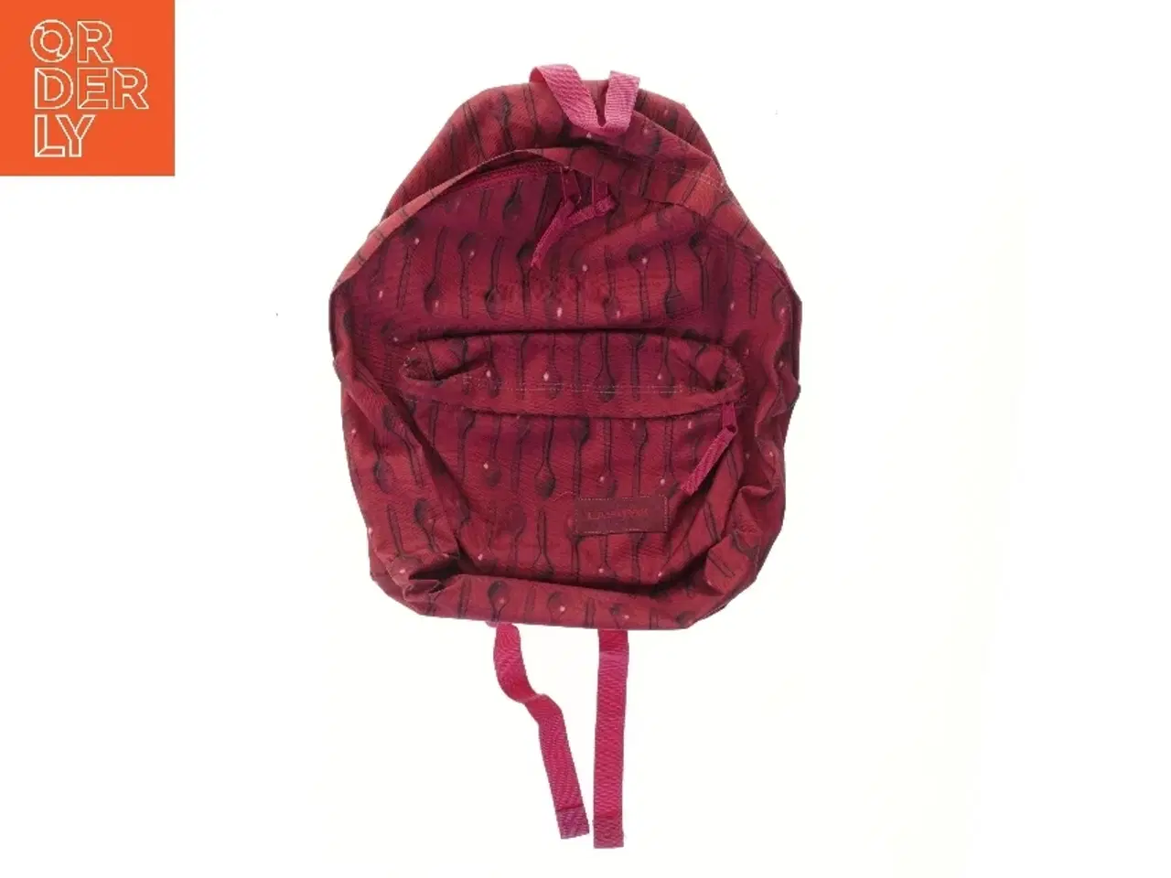 Billede 1 - Eastpak rygsæk, rød/pink med ske mønster (str. 48x38 cm)