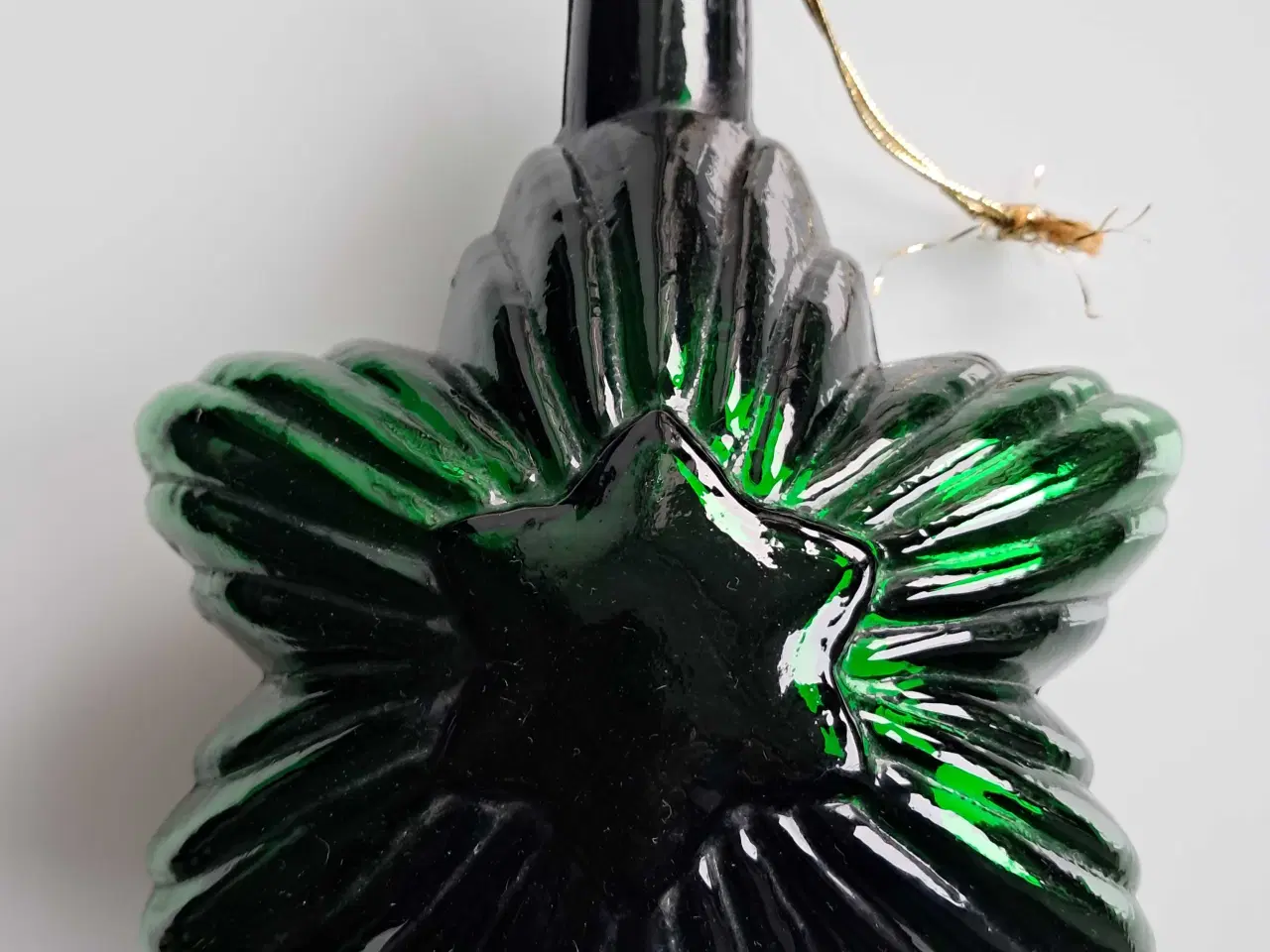 Billede 1 - Grøn glas stjerne til ophæng