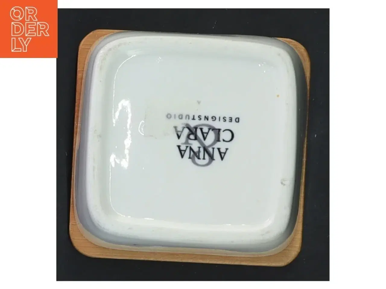 Billede 2 - Keramik kasse med trælåg (str. 8x8x5 cm)