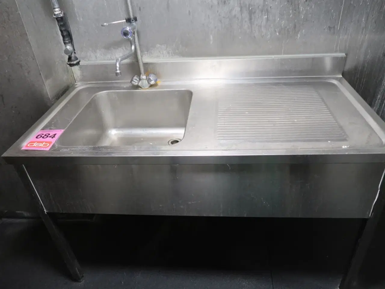 Billede 2 - Rustfri stålbord med vask & pistol