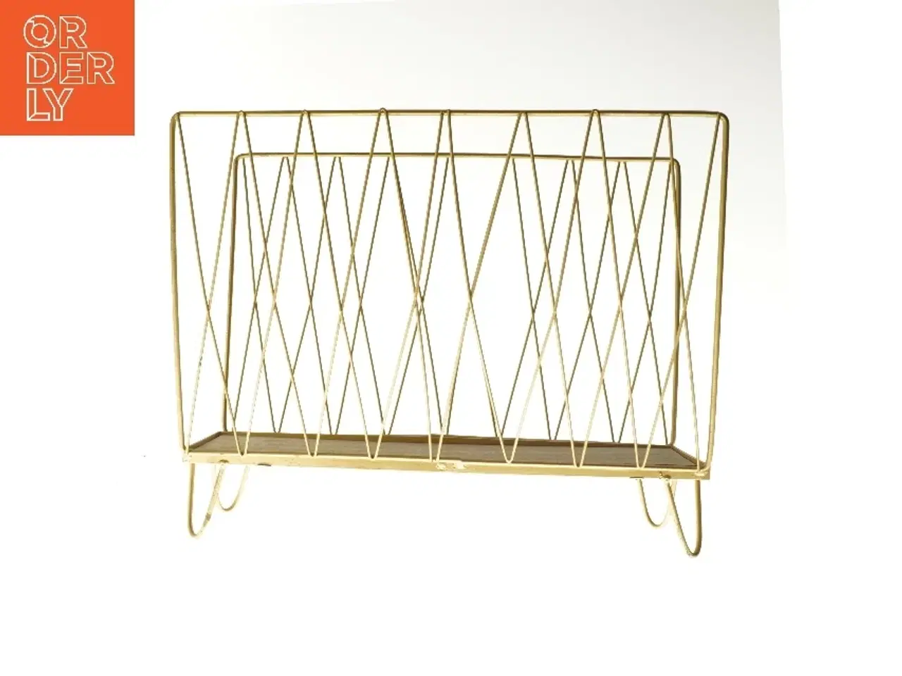 Billede 1 - Guldfarvet magasinholder (str. 30,5x37,5 cm)