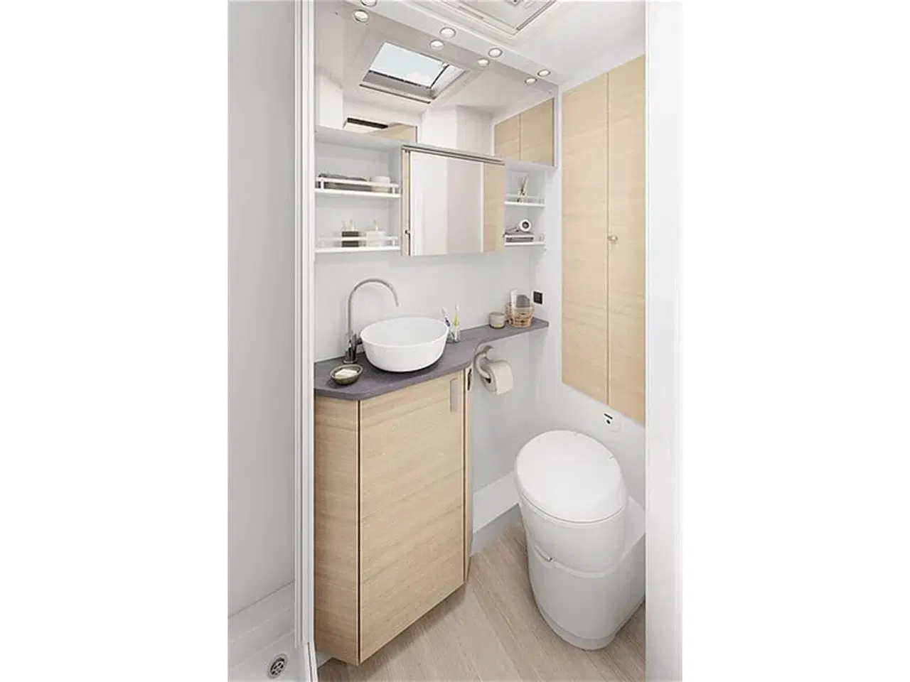 Billede 9 - 2026 - Hobby   Lækker Autocamper med lave enkelsenge og stort toiletrum med særskilt brusekabine fra Hinshøj Caravan.