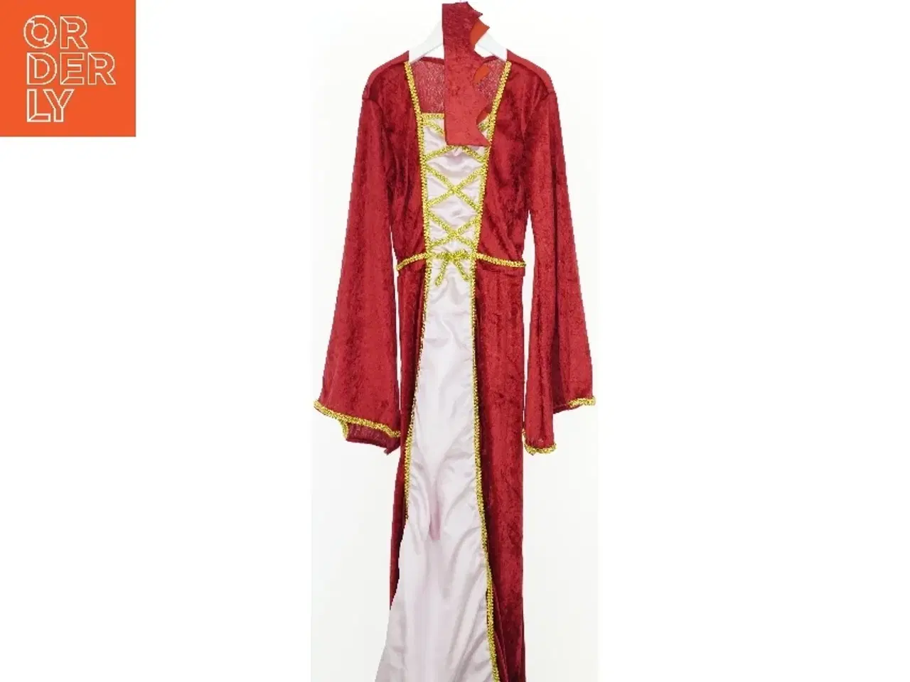 Billede 1 - Rød udklædningskjole med guld detaljer fra Boland (str. 152)