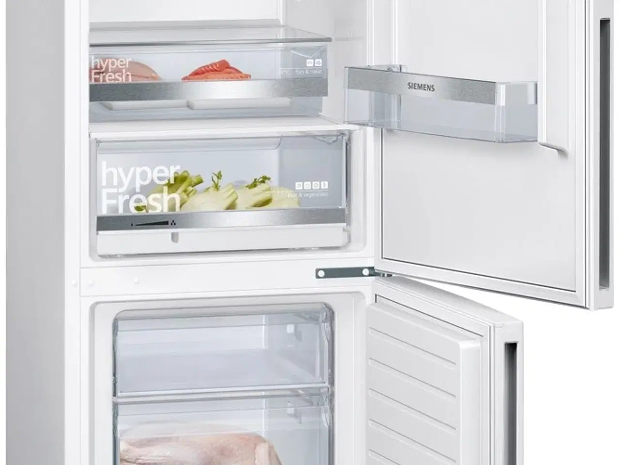 Billede 2 - Køle-/fryseskab, 186 cm, Front i hvid, KG36EBW40