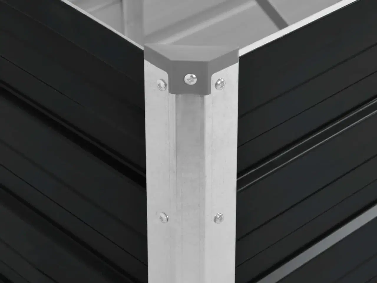 Billede 4 - Hævet plantekasse 100x40x45 cm galvaniseret stål antracitgrå