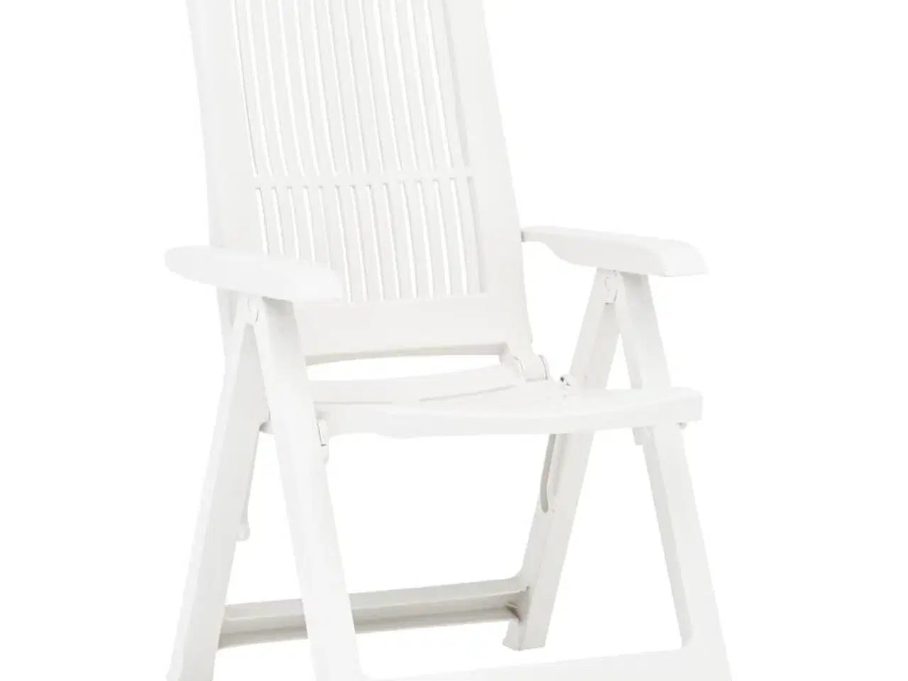 Billede 2 - Havelænestole 2 stk. plastik hvid