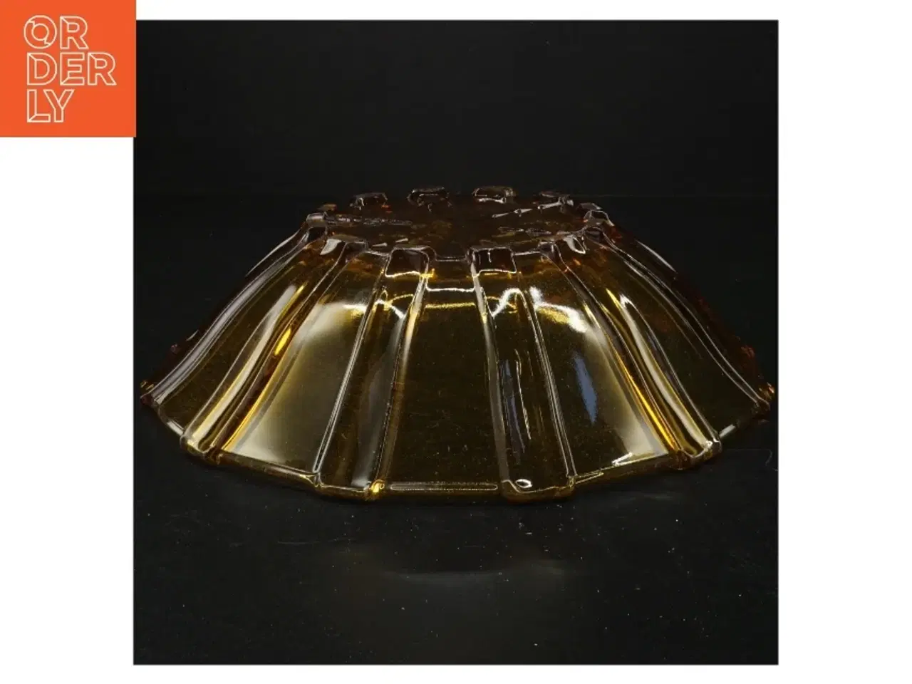 Billede 2 - Glasfad i brunt (str. 25 cm)