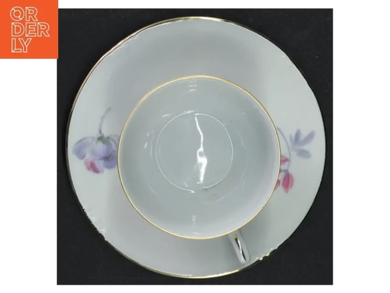 Billede 6 - Porcelænskopper og underkopper med blomstermotiv