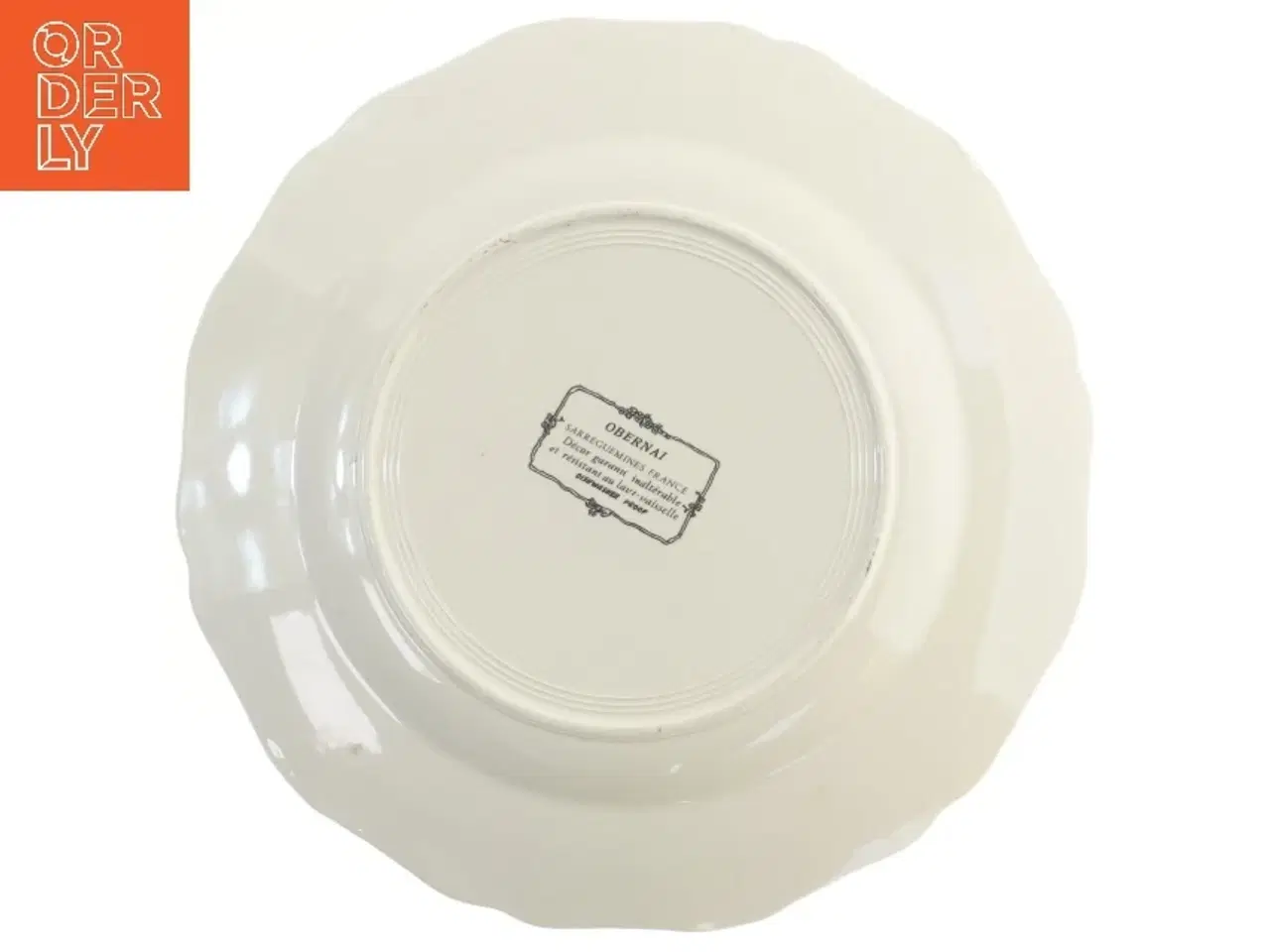 Billede 2 - Dekorativ tallerken med landskabsdesign (str. Ø 25,5 cm)