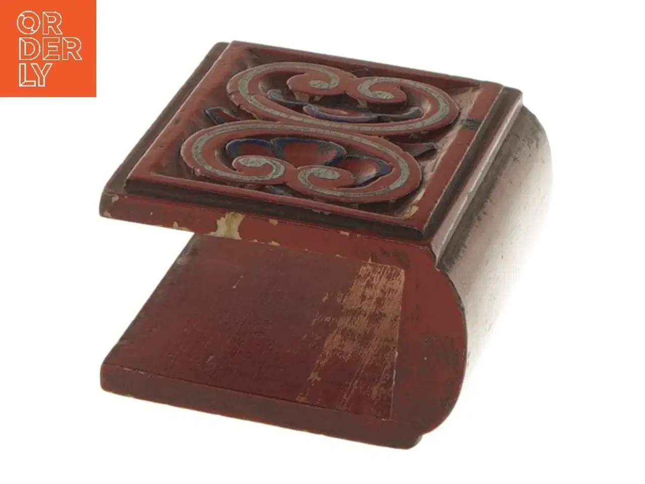 Billede 3 - Vintage serviet-holder i smuk udskåret træ (str. 10,5x7,5x4,5 cm)