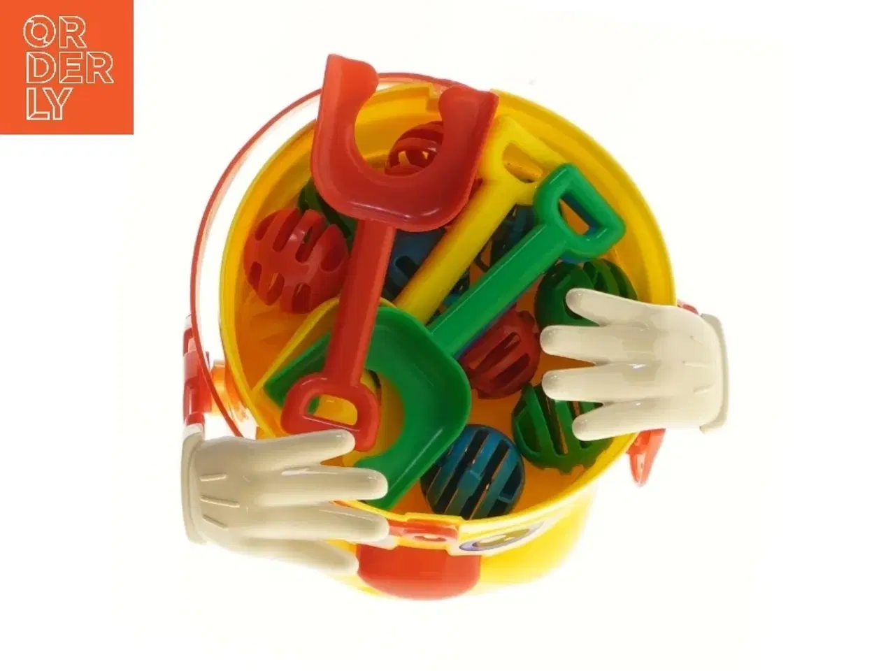 Billede 2 - Plastik legetøjs spand med tilbehør (str. 15 cm)