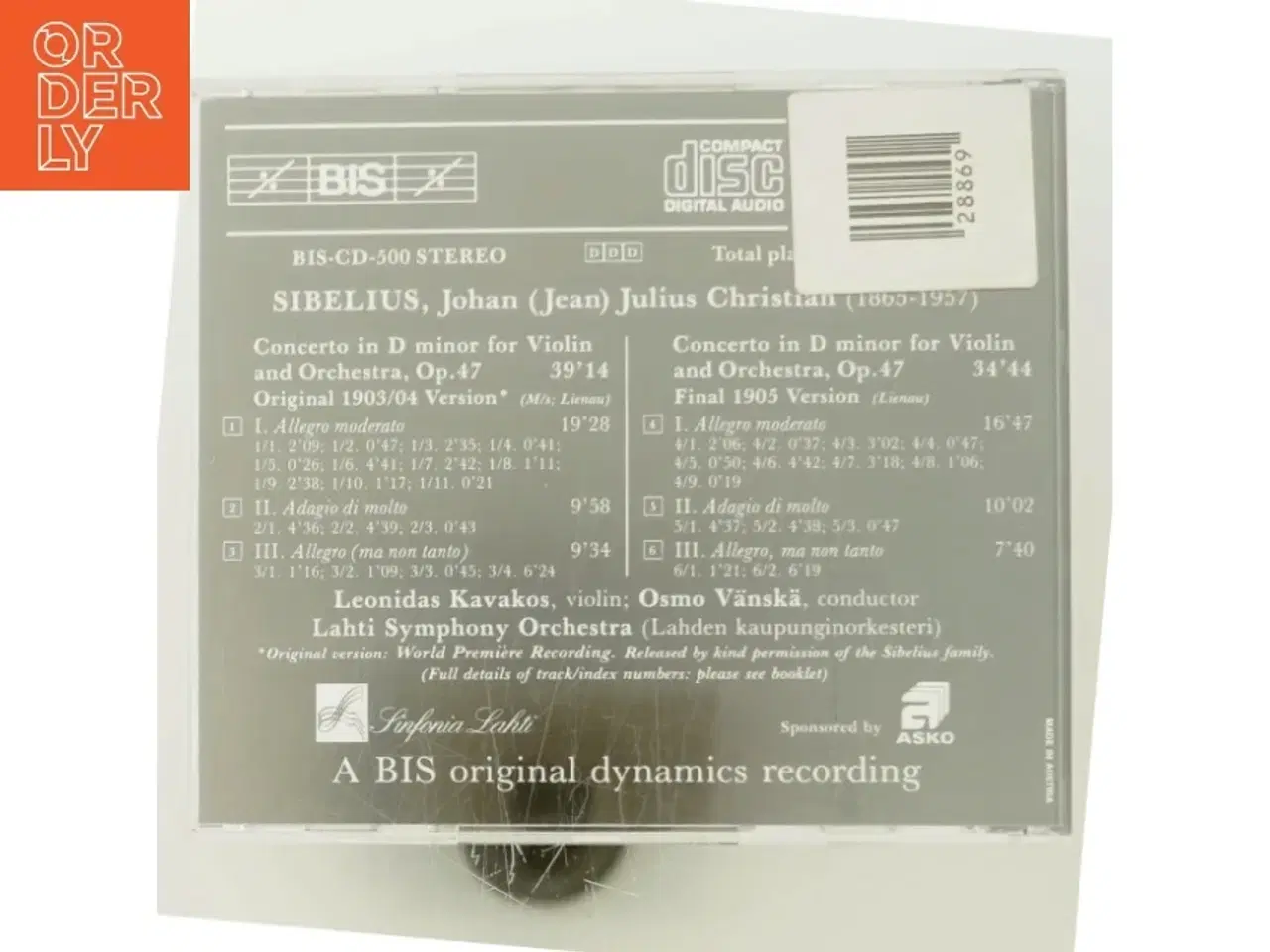 Billede 3 - Jean Sibelius: Violin Concerto in D Minor, Op. 47 (DVD)