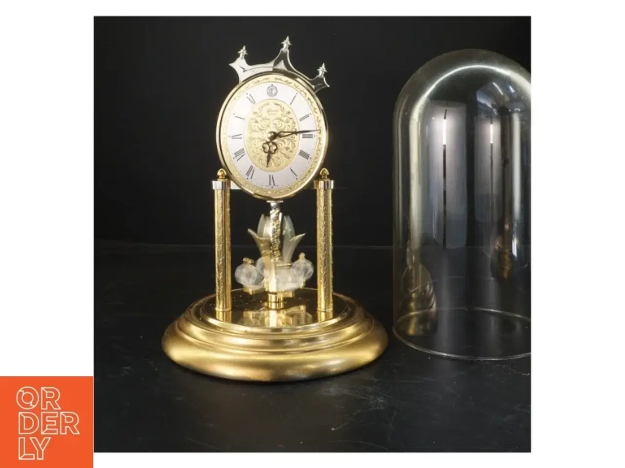 Billede 3 - Glasurk Clock under Dome (str. 30 cm)