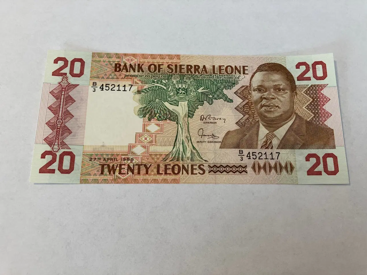 Billede 1 - 20 Leones Sierra Leone 1988