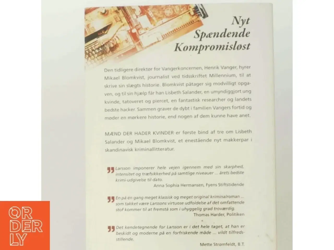 Billede 3 - Mænd der hader kvinder af Stieg Larsson (Bog)