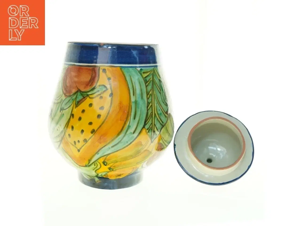 Billede 2 - Krukke i keramik, med låg (str. 35 x, 21 cm)