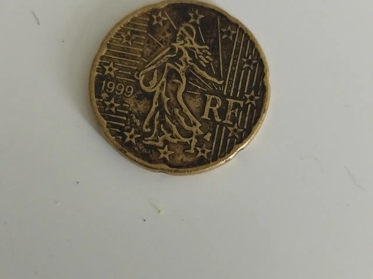 Billede 2 - 20 euro cent RF 1999 France error coin