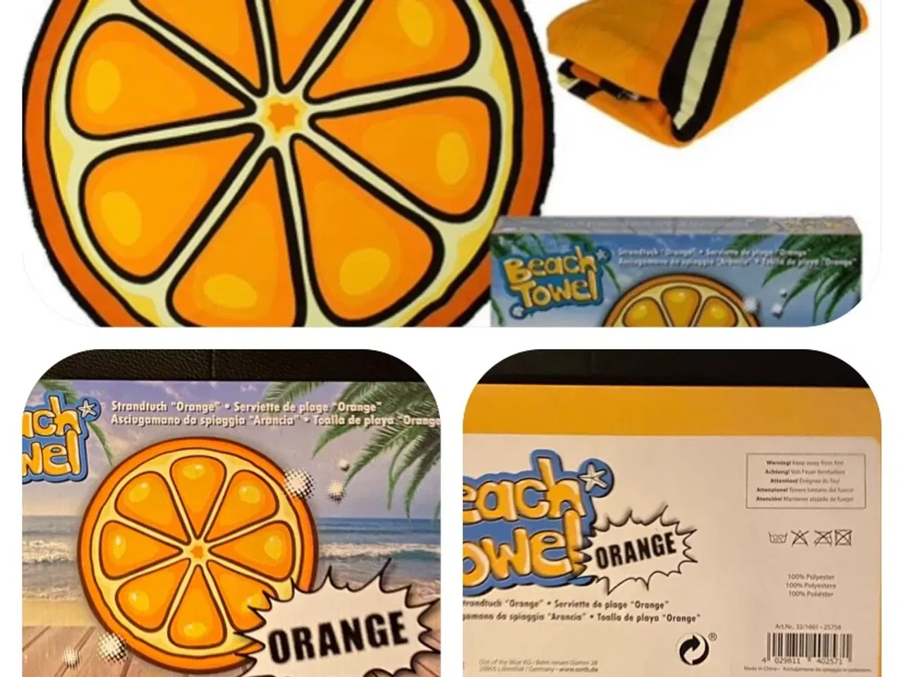 Billede 1 - Appelsin strandhåndklæde 