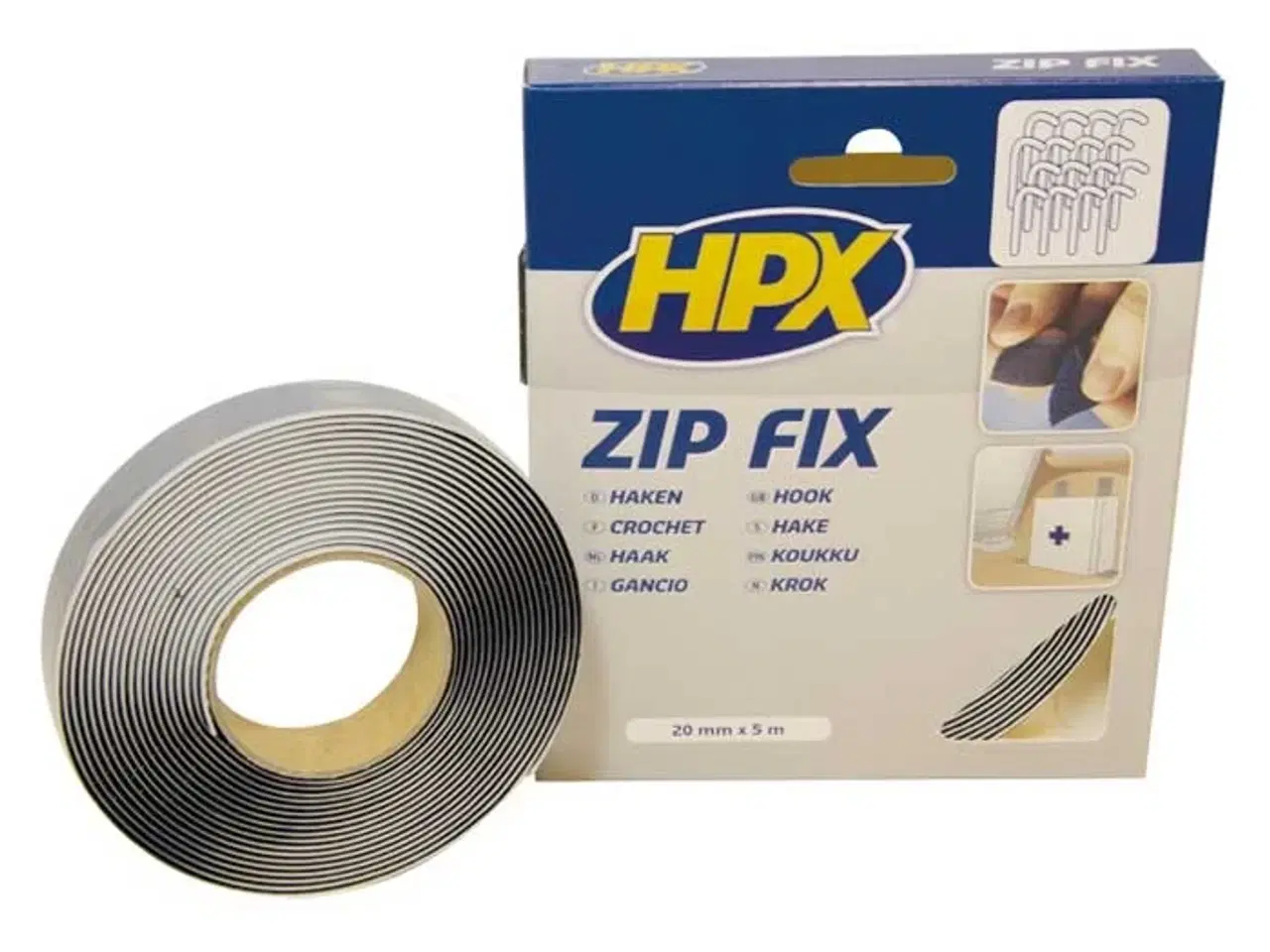 Billede 1 - HPX zip fix velcro tape 20mmx5m (hook)