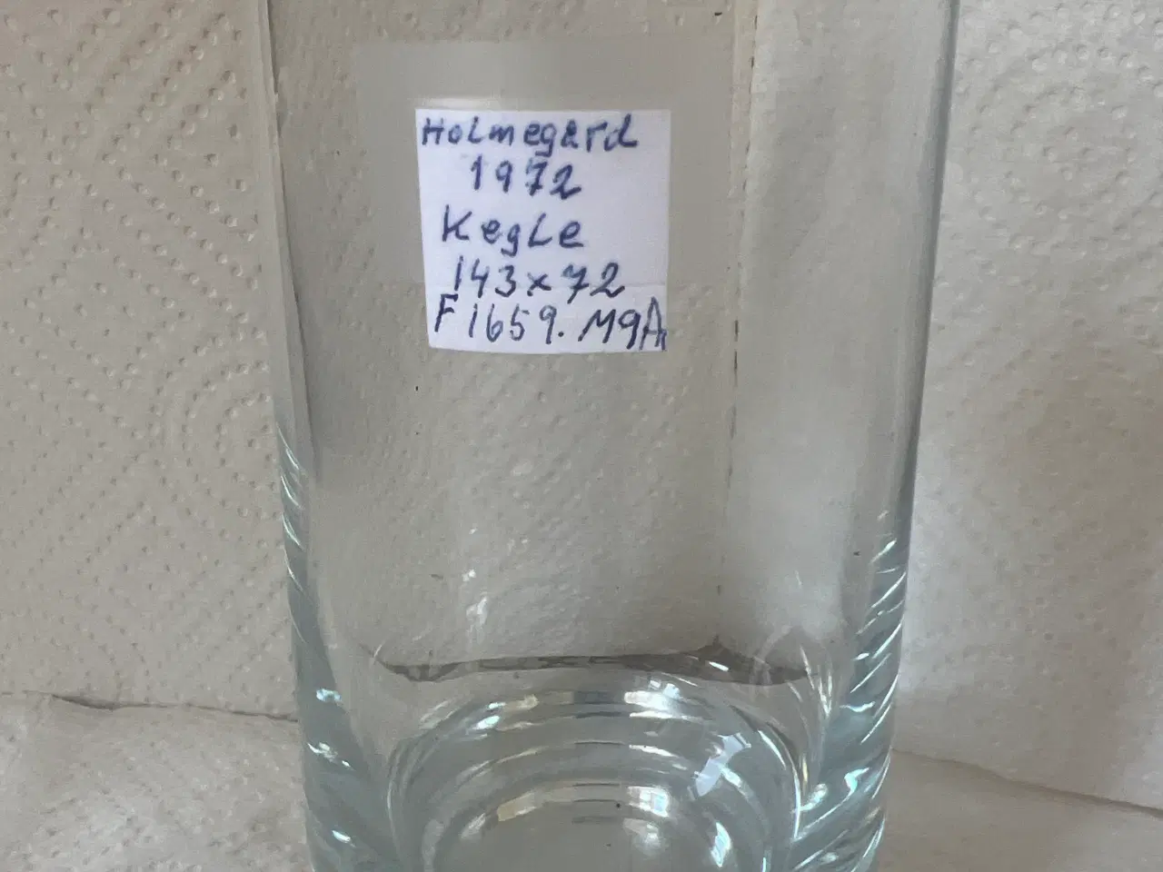 Billede 1 - Kegle glas holmegård