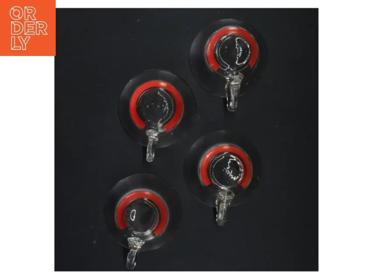 Billede 3 - 5 gamle Glas kopper med farvet bund (str. Ø 9x6 cm)