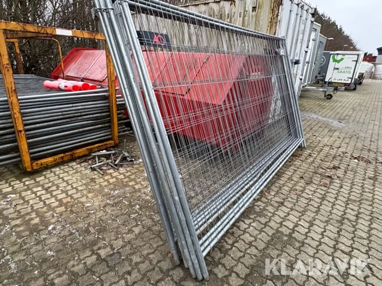 Billede 2 - Byggepladshegn med stativ 31 styk