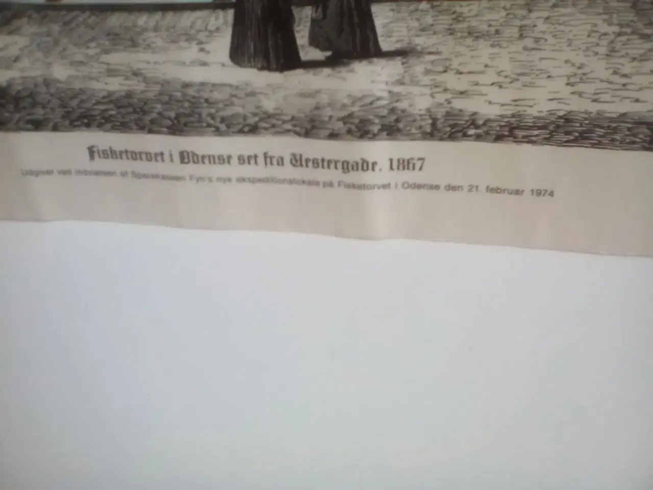 Billede 2 - Litografi - Fisketorvet i 1867, odense