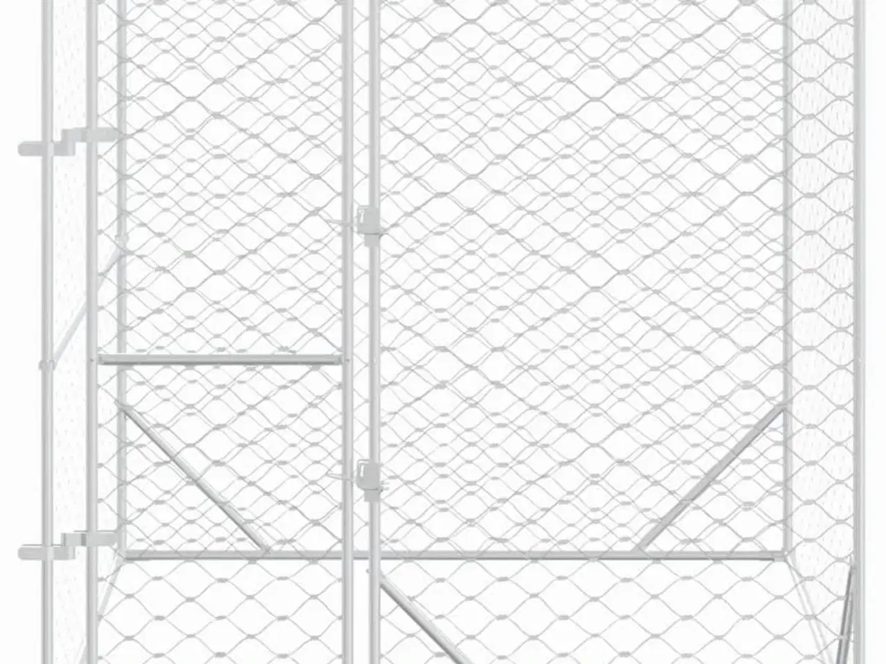Billede 3 - Udendørs hundegård 2x2x2 m galvaniseret stål sølvfarvet