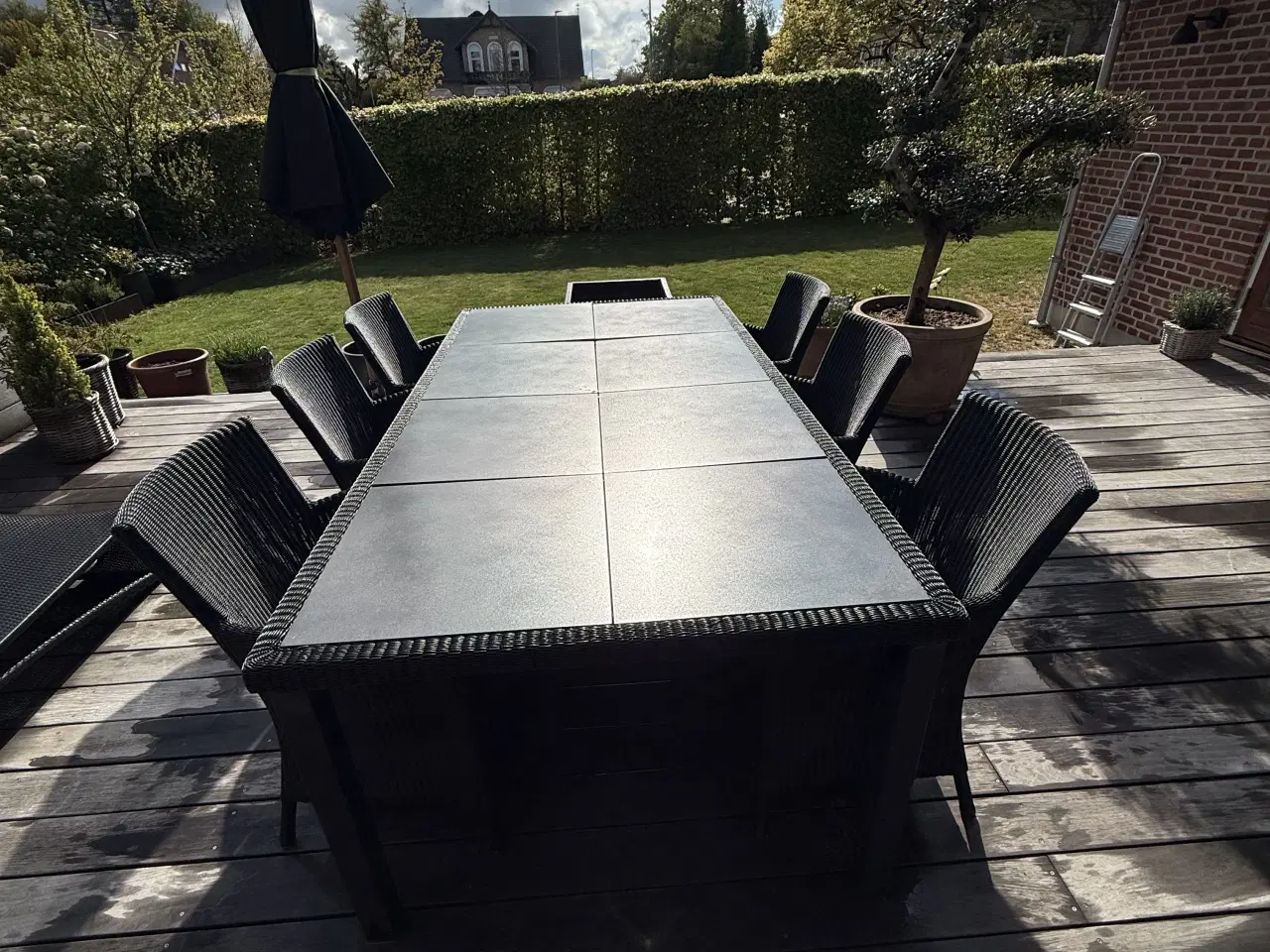 Billede 3 - Cane-Line bord med 6 stole
