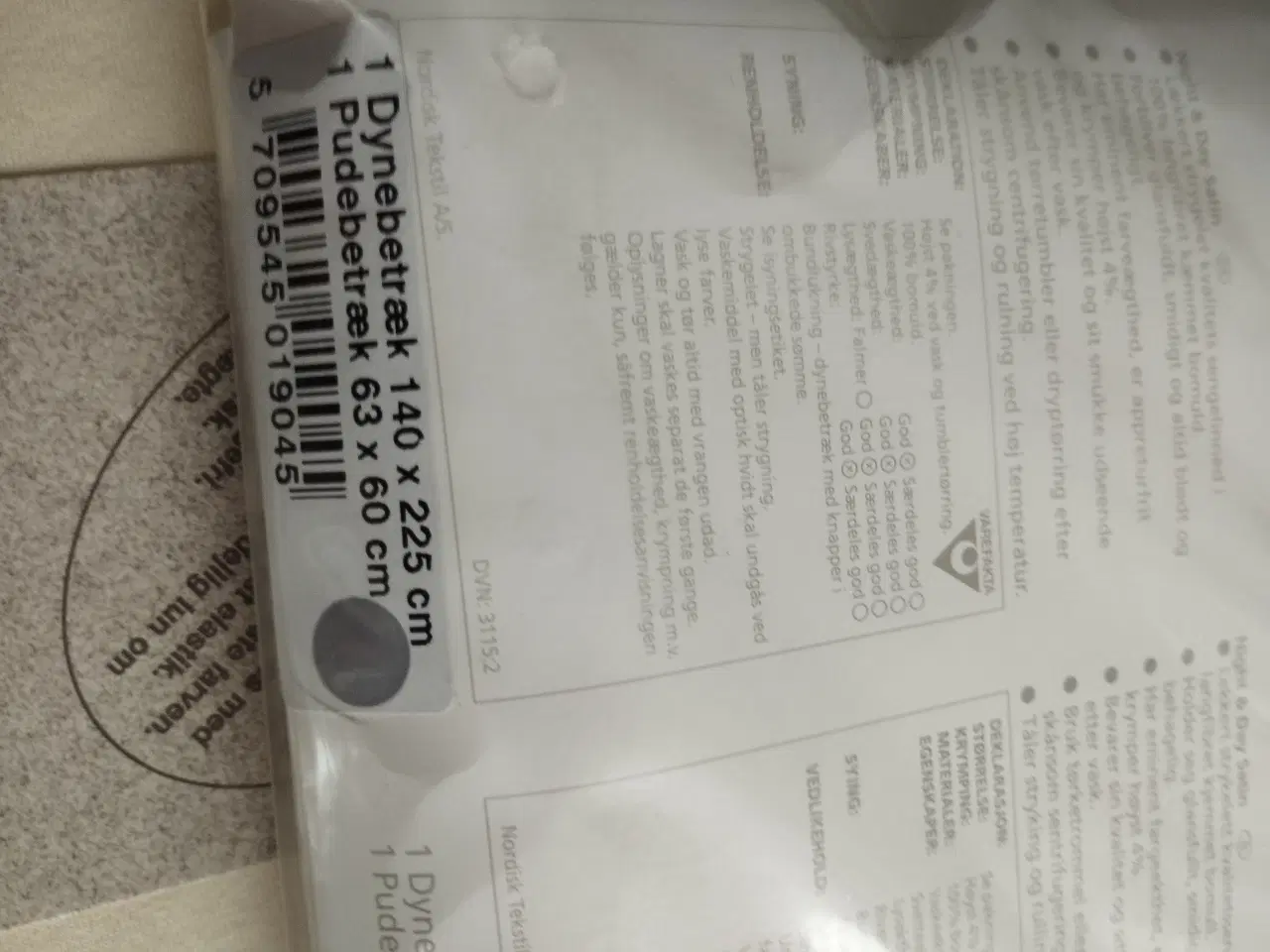 Billede 5 - Dyne og pudebetræk i satin, samt lagen