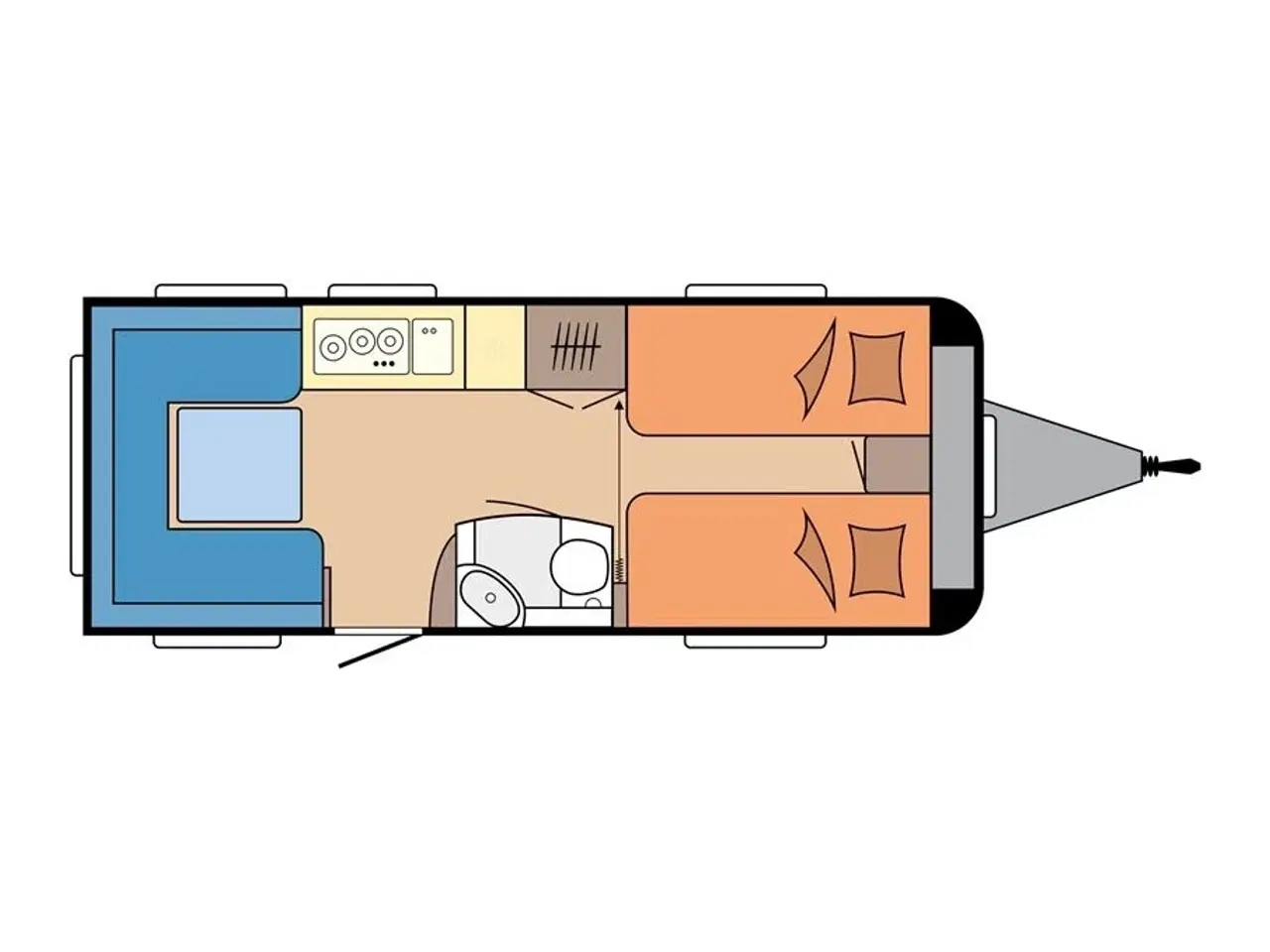 Billede 2 - 2026 - Hobby Excellent Edition 540 UL NU PÅ LAGER, NY 2026 MODEL, populær enkeltsengs-vogn. Sønderjyllands aut. HOBBY forhandler.