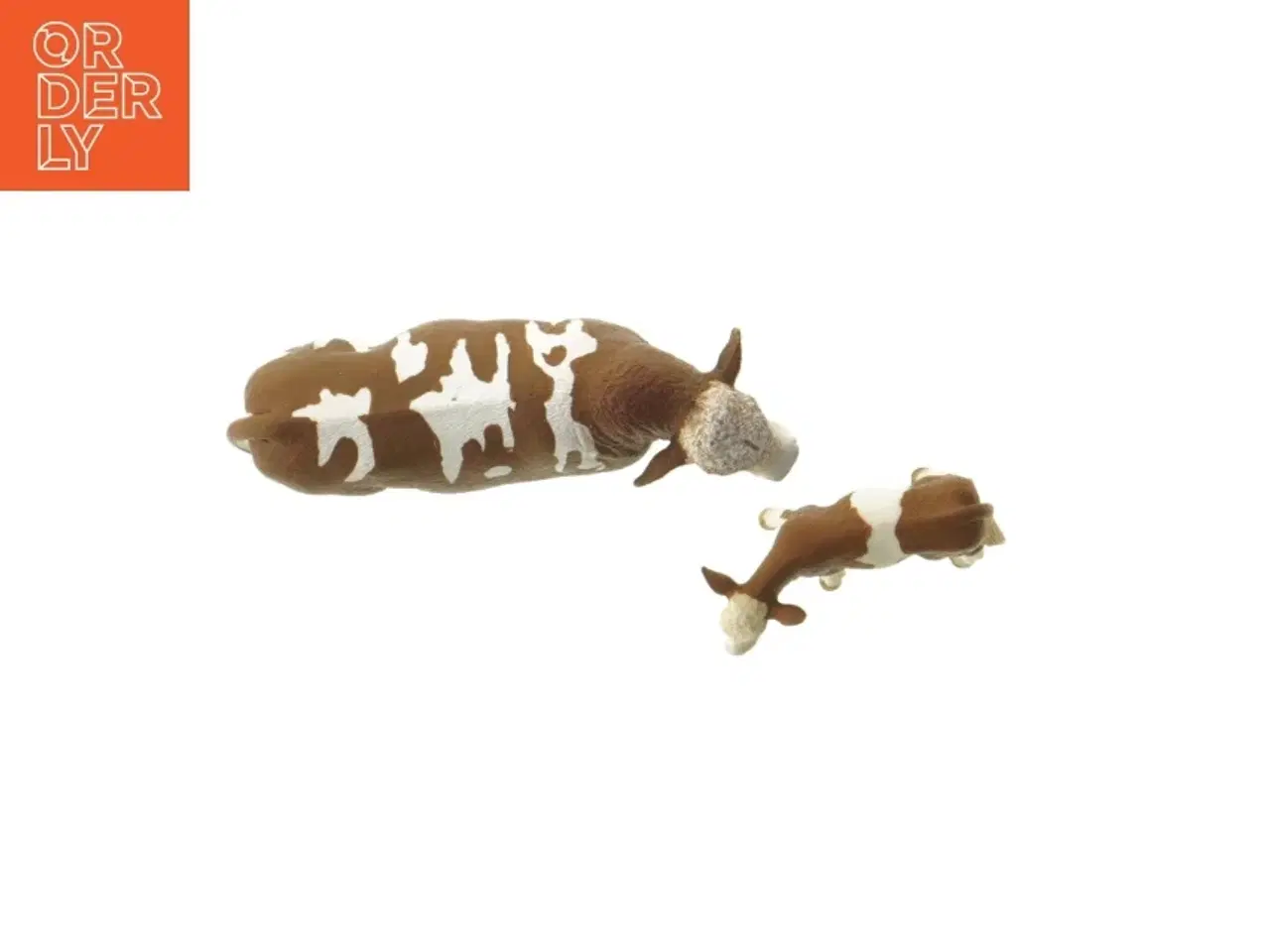 Billede 3 - Schleich Figurer af ko og kalv (str. 14 cm)