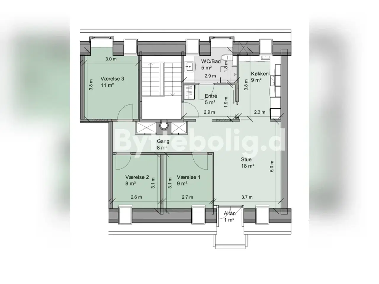 Billede 1 - 4-værelses lejlighed i Rudersdal til bytte