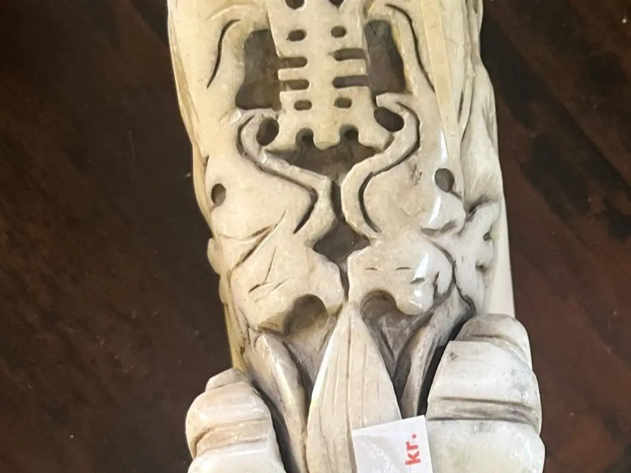 Billede 2 - Marmorhovedpude -løve m. langt liv symbol 