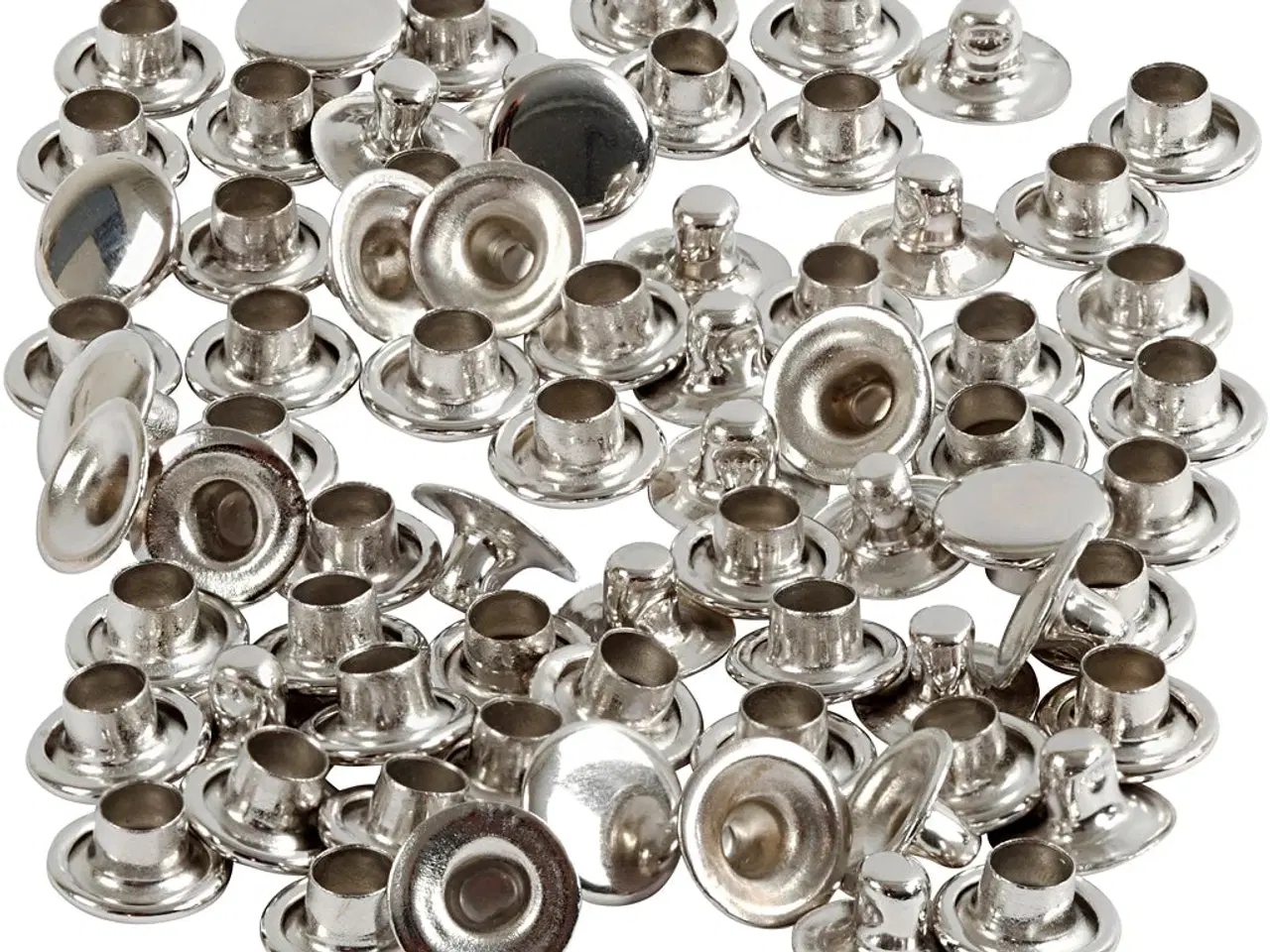 Billede 1 - Sølv Nitter 7 mm - 50 stk. til Hobby og Håndværk